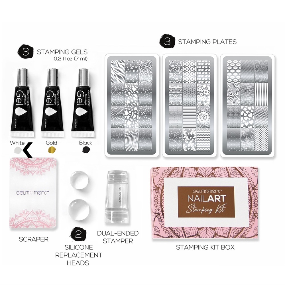 Gel Moment Nail Art Stamping Kit